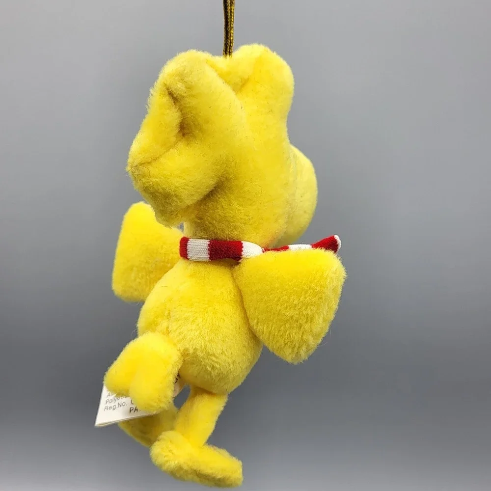 Kurt Adler Woodstock Plush Stuffed Ornament Peanuts Small Striped Scarf Yellow